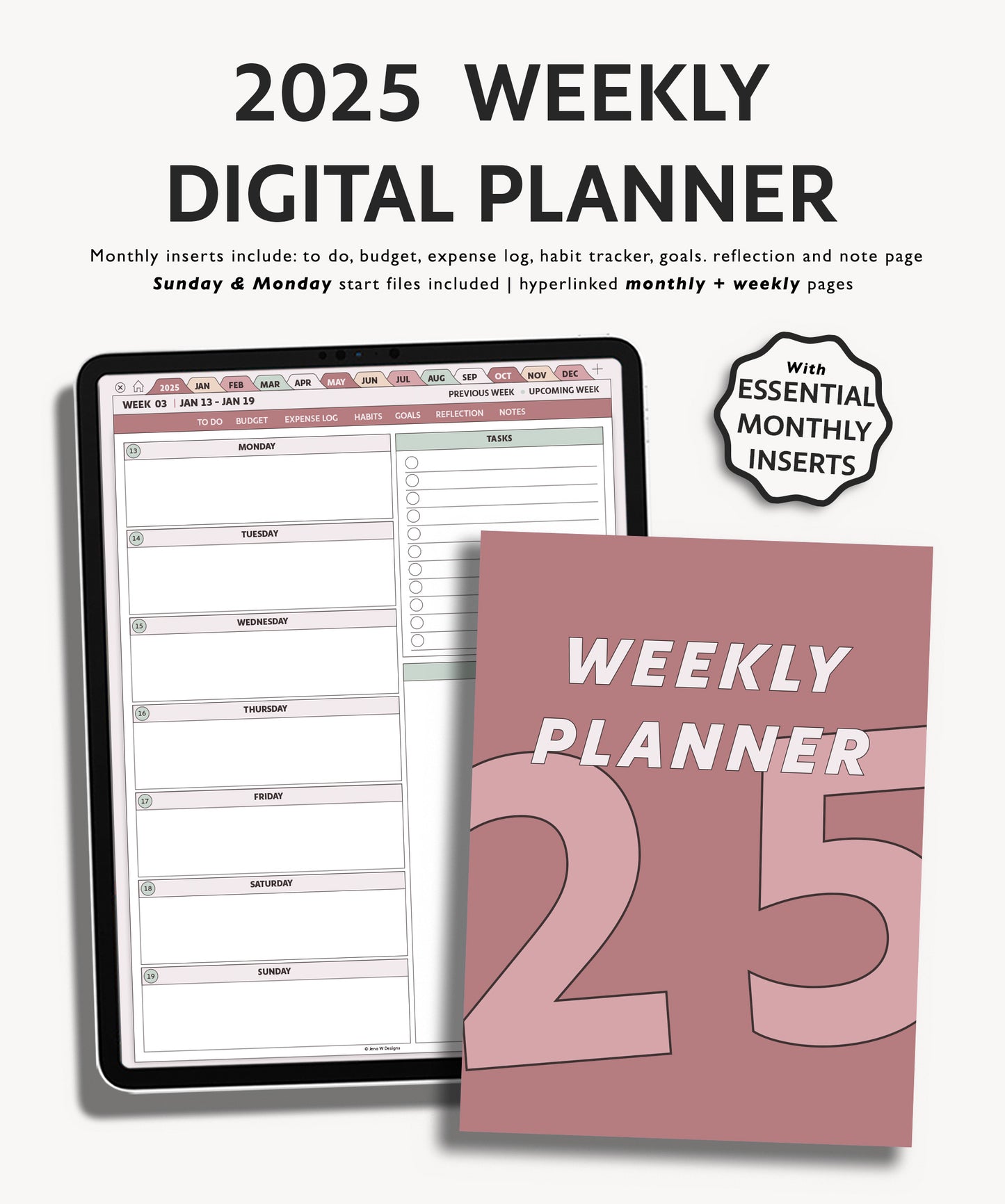 2025 Weekly Planner | Essentials