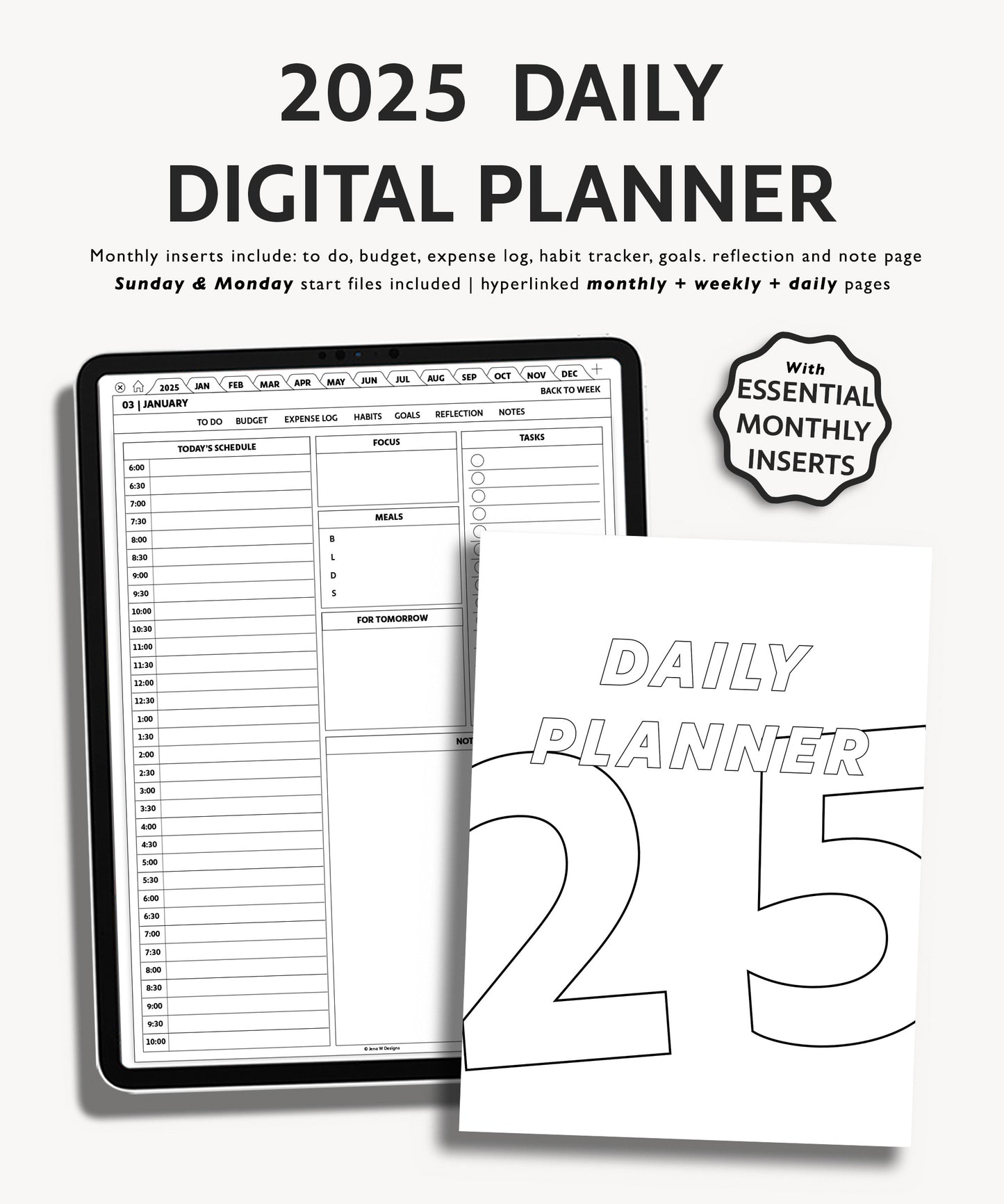 2025 Daily Planner | Essentials