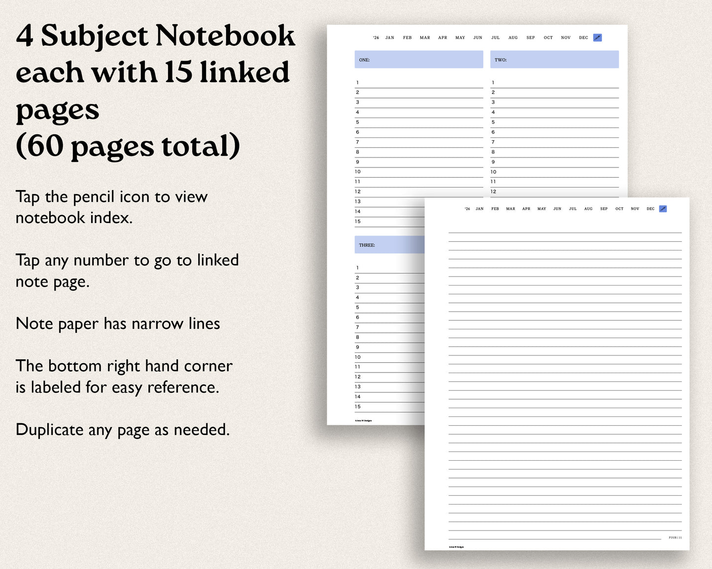 2026 Daily Digital Planner for reMarkable Paper Pro — Minimalist, Hyperlinked & Dated PDF