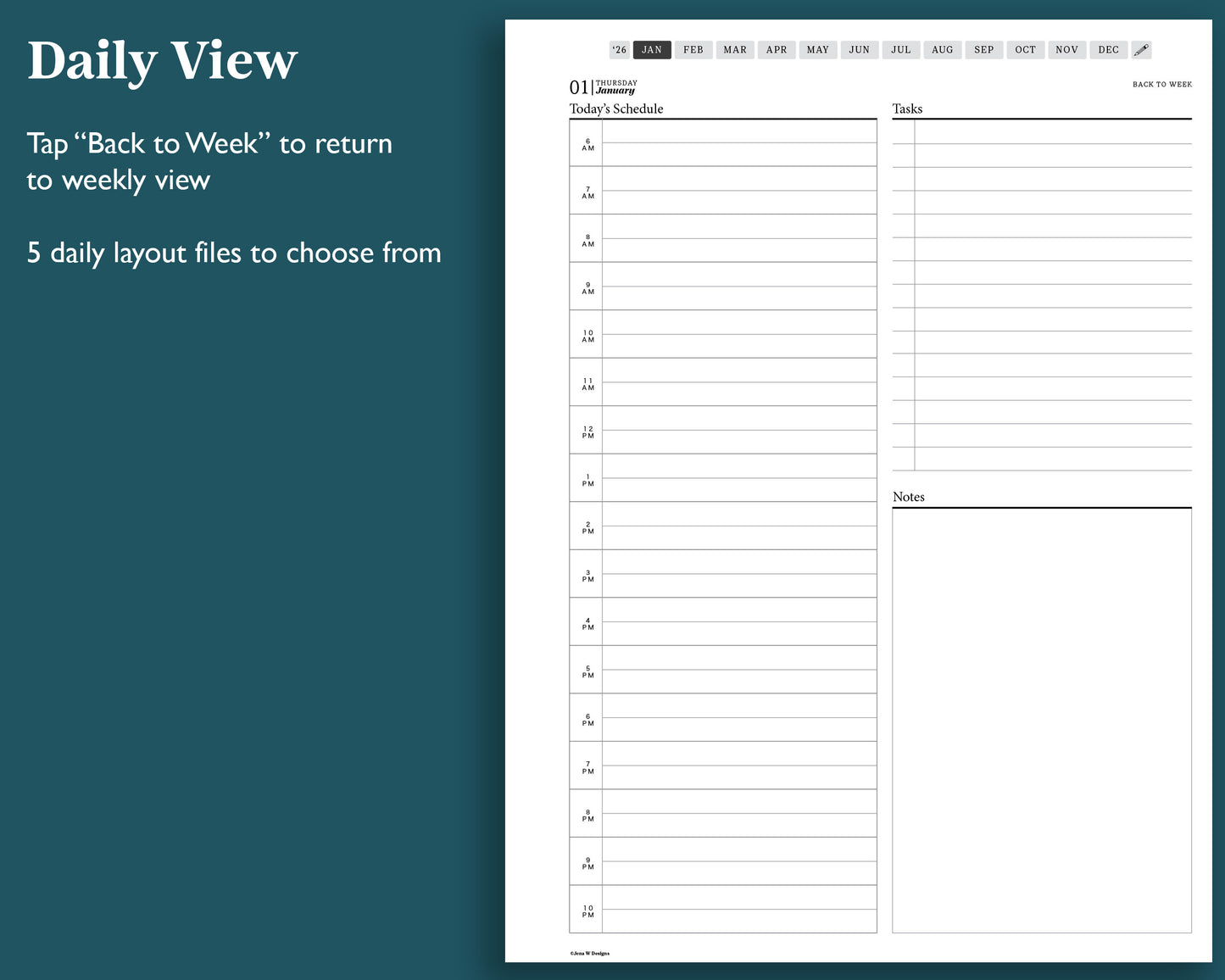 2026 Daily Planner | for reMarkable