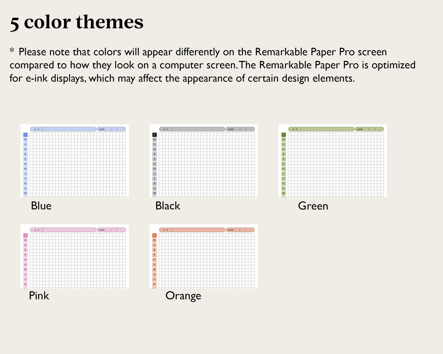 A to Z Tab Notebook | for reMarkable Paper Pro