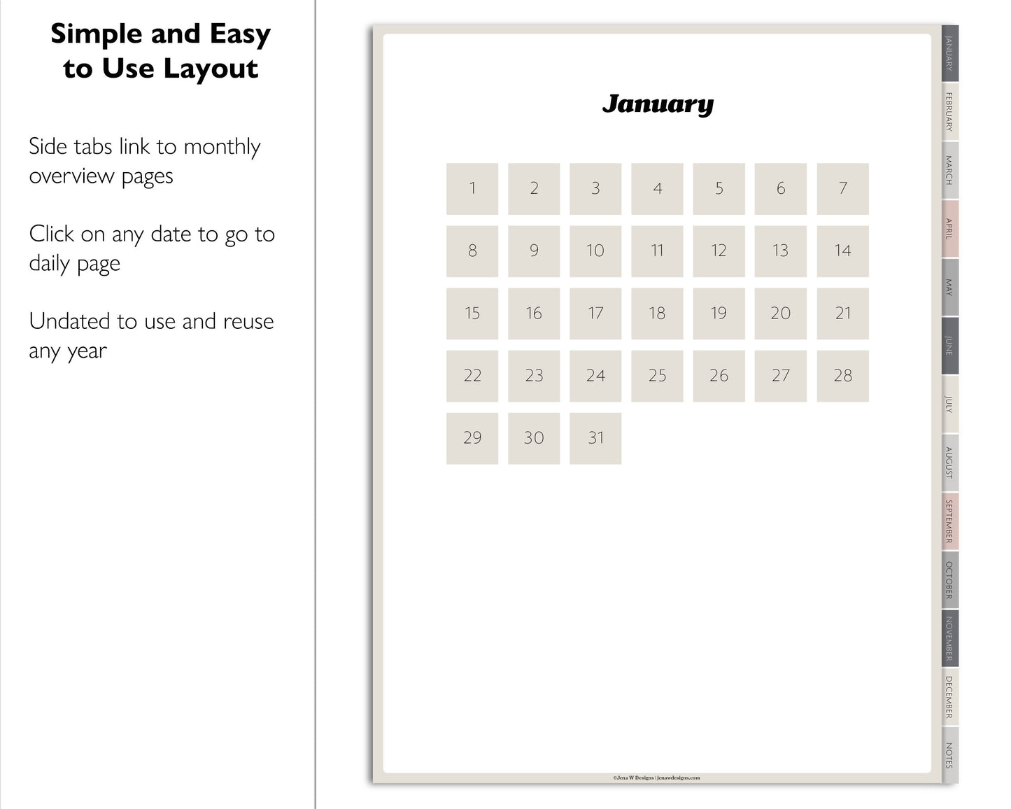 5 Year Digital Journal | One Line A Day Journal