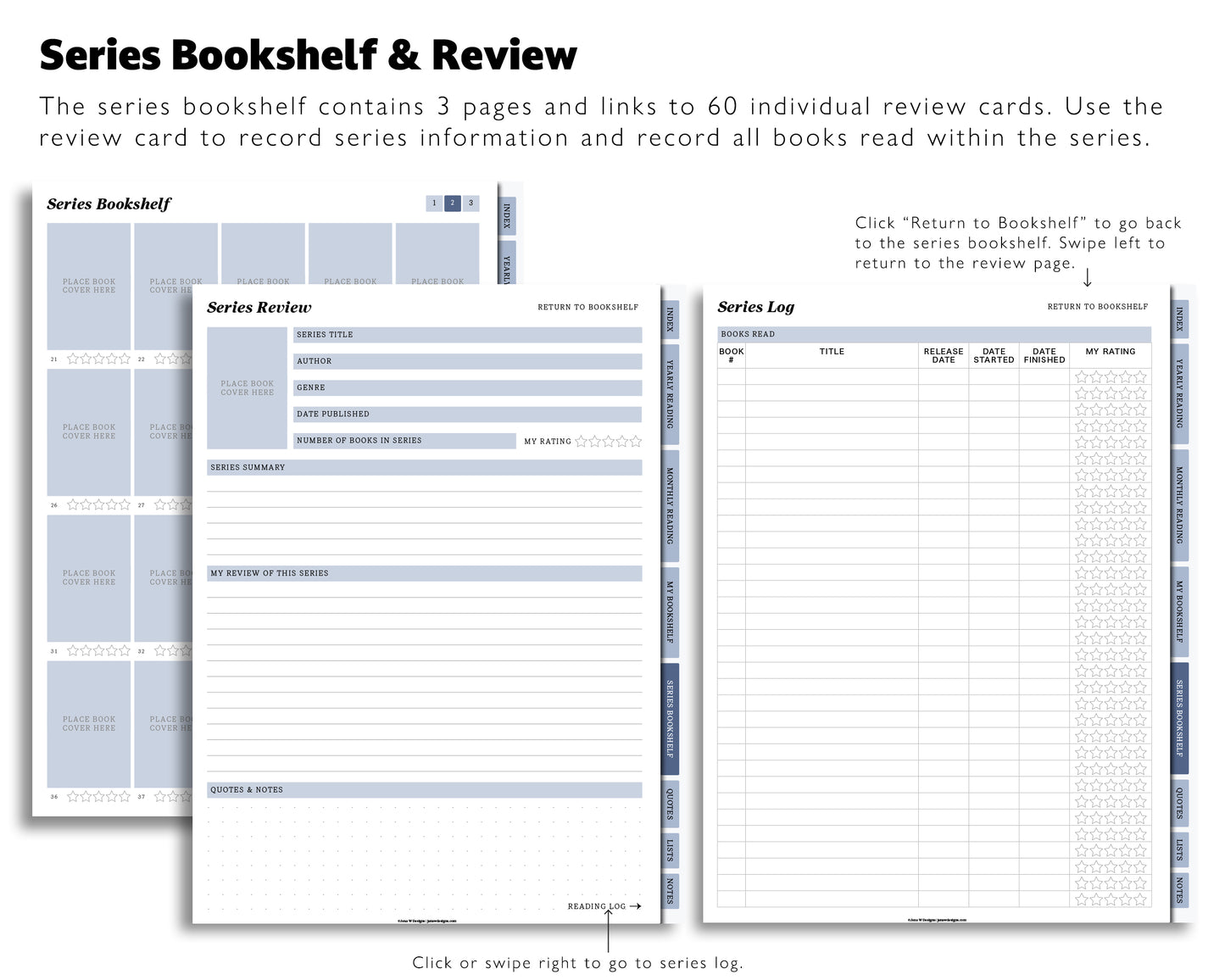 Digital Reading Journal | Reading Journal Template