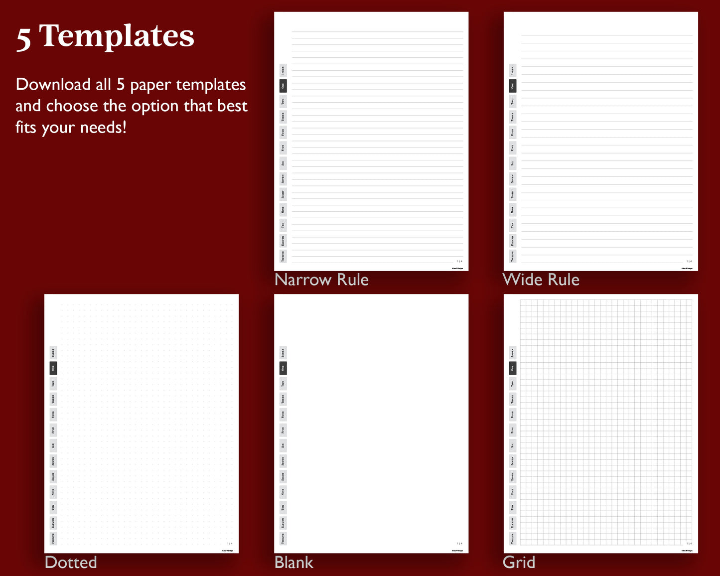 12 Section Notebook | for Kindle Scribe