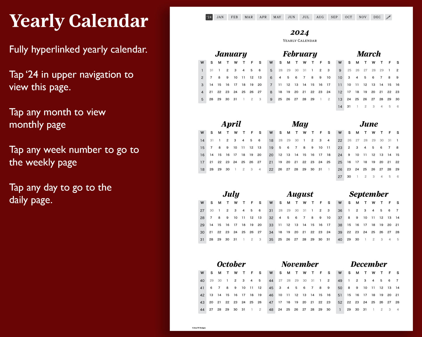 2024 Daily Planner | for Kindle Scribe