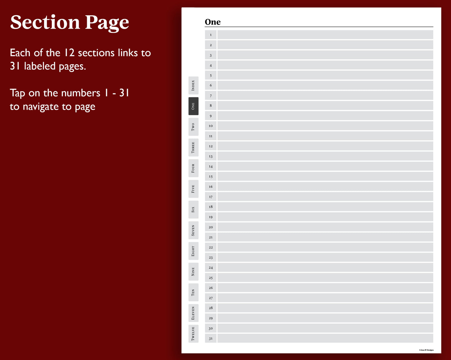 12 Section Cornell Notebook | for Kindle Scribe