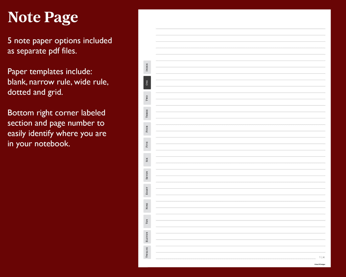 12 Section Notebook | for Kindle Scribe