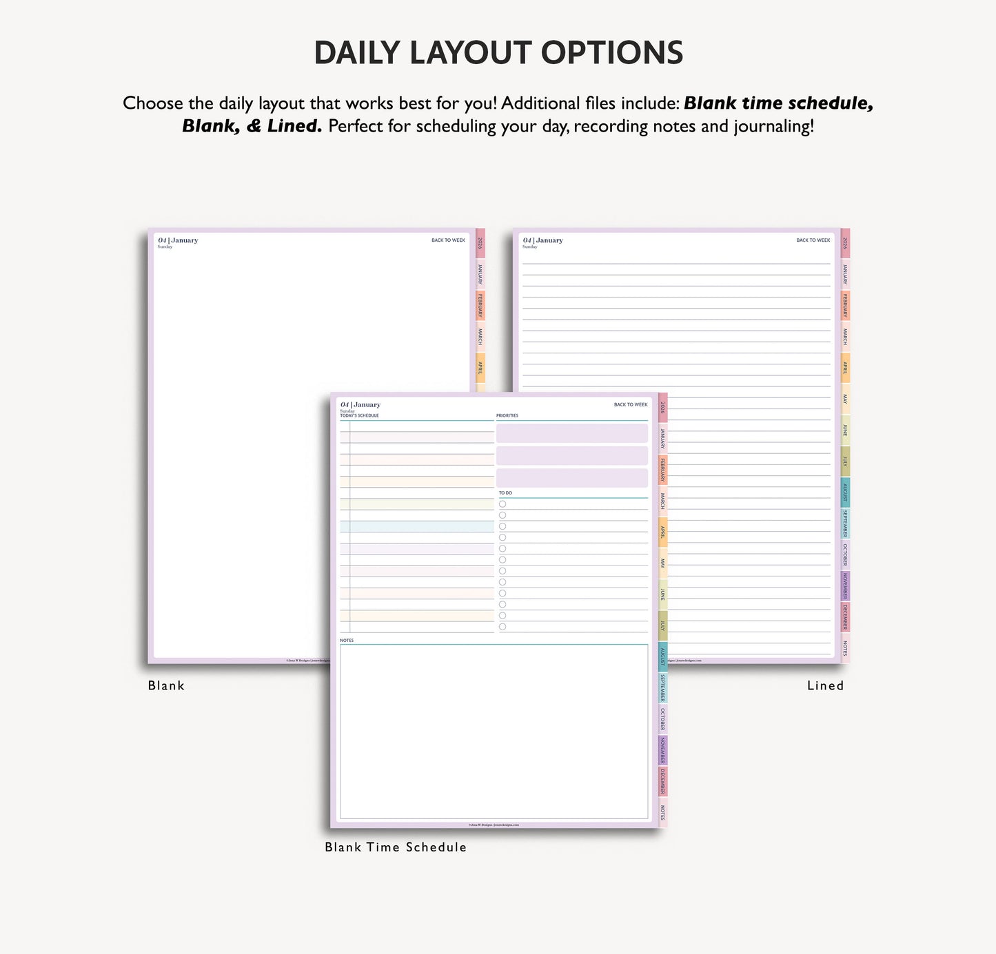 2026 Dated Daily Digital Planner – for iPad & Android Tablets