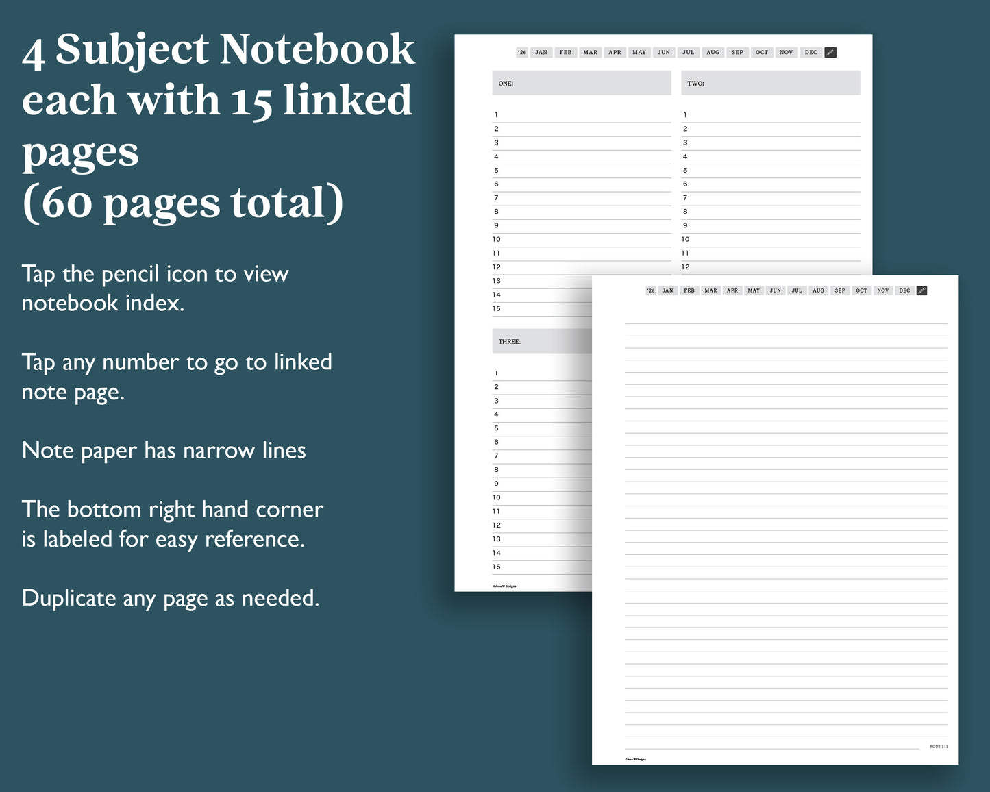 2026 Monthly Planner | for reMarkable