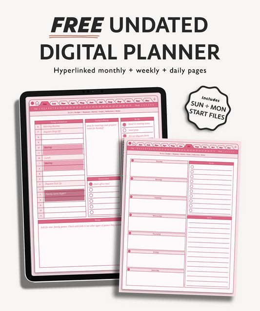 FREE Undated Daily Planner | Browser Aesthetic