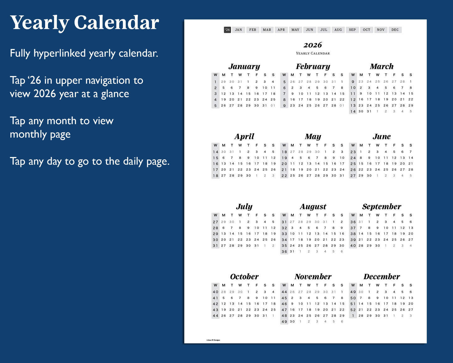 2026 Daily Digital Journal | for Supernote