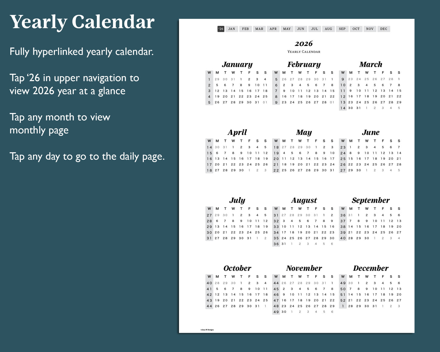 2026 Daily Journal | for reMarkable