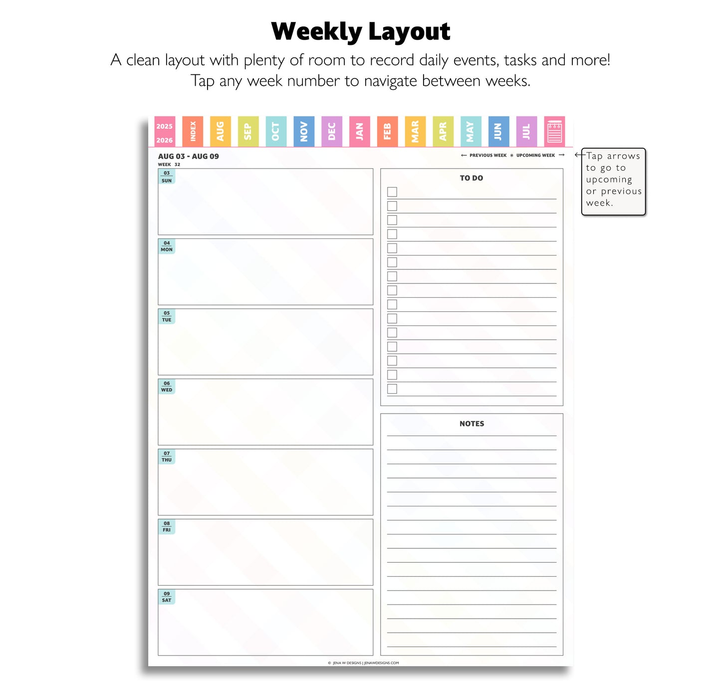 2025 - 2026 Mid Year Student Planner - Playful Academic Collection