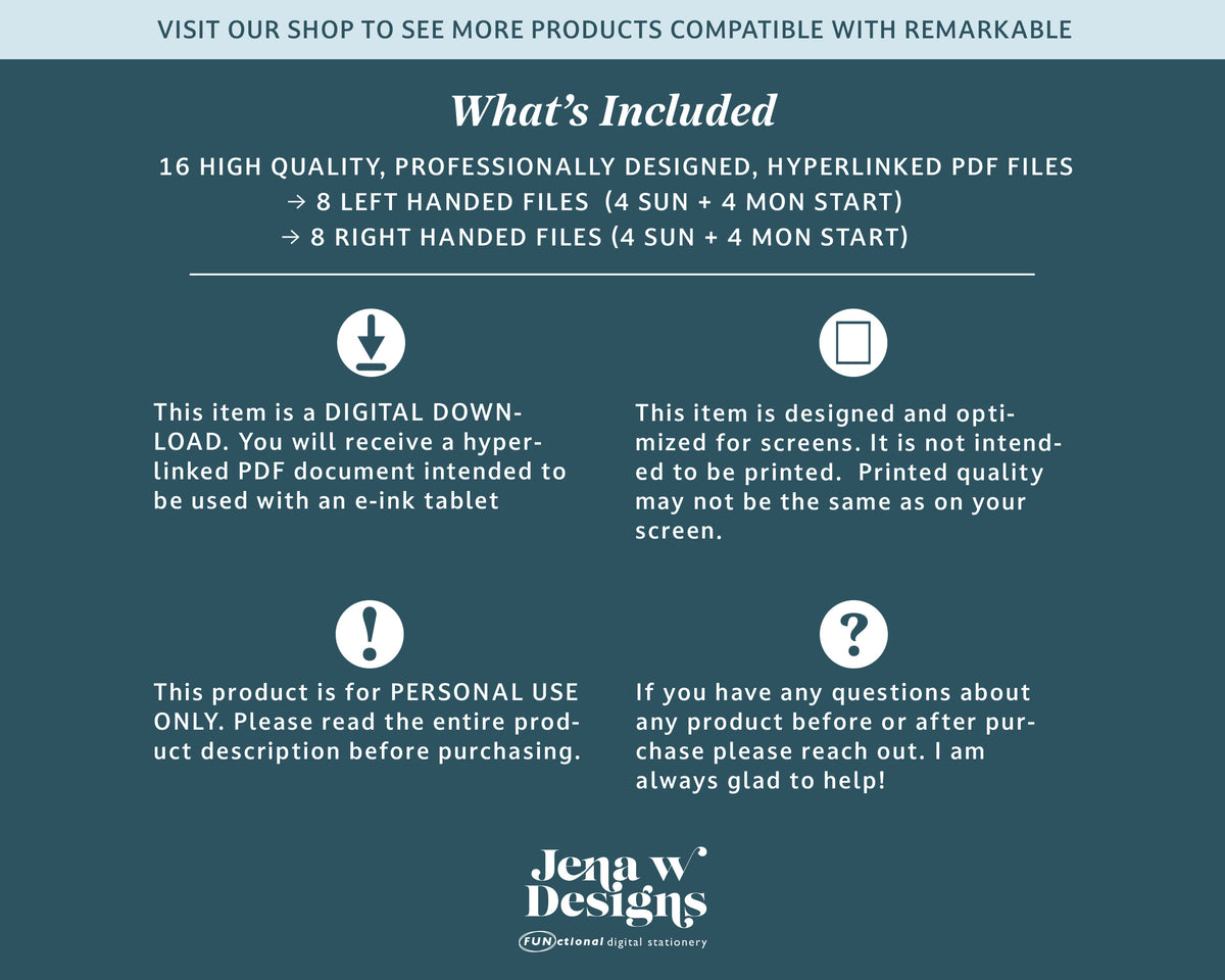 2027 Daily Journal | for reMarkable 2, Paper Pure, & Paper Pro