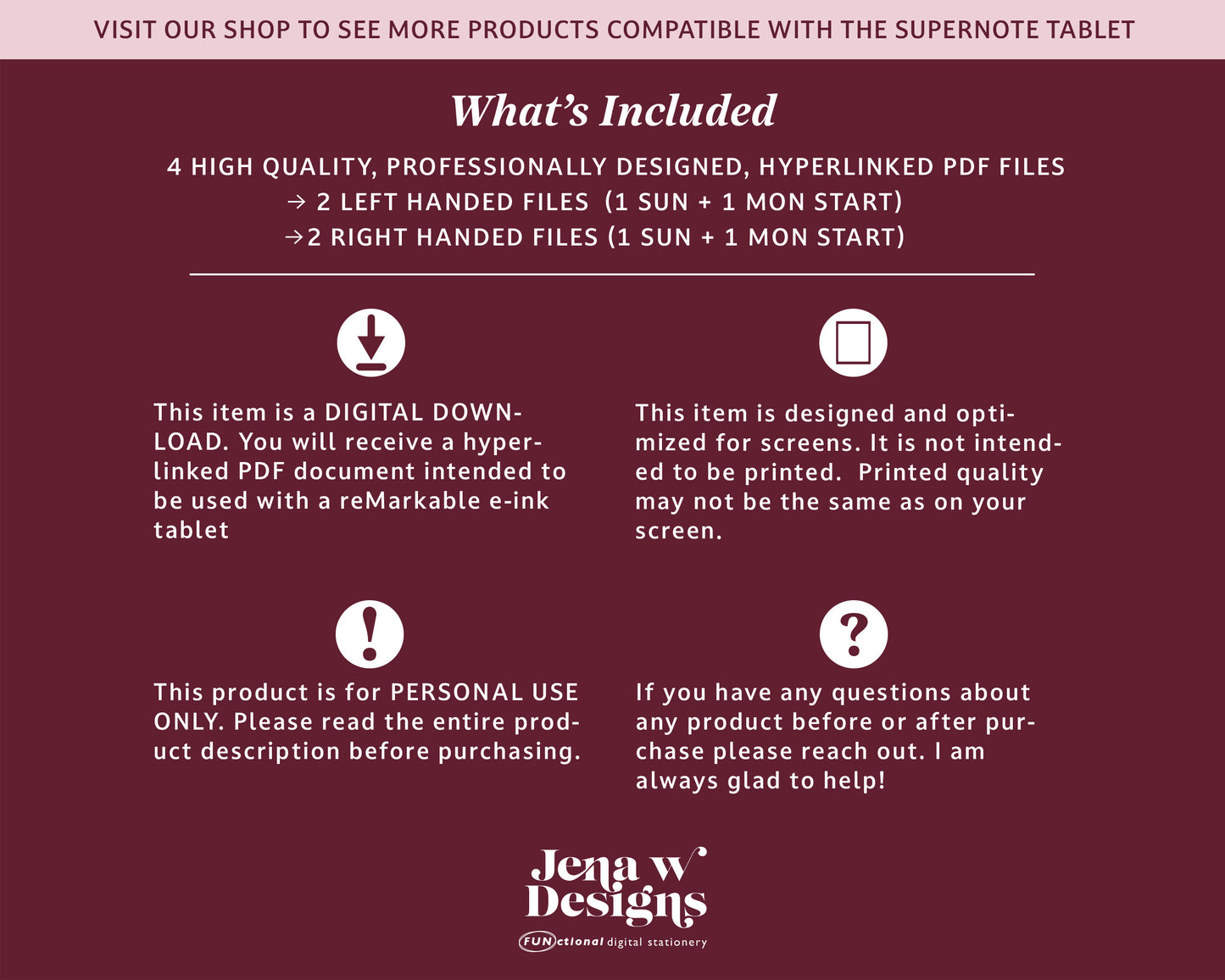 2025 Weekly Planner | for Supernote