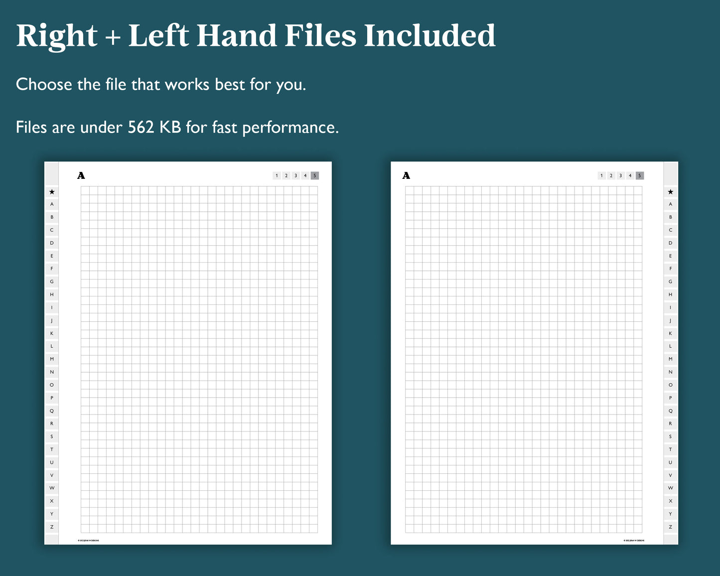 A-Z Tab Alphabet Notebook | for e-ink Devices