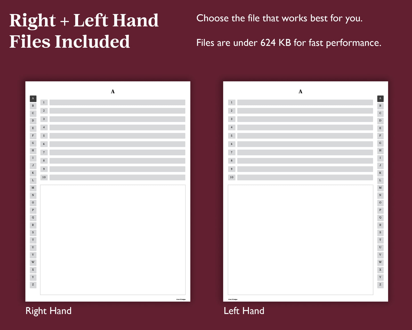 A to Z Tab Notebook | for Supernote