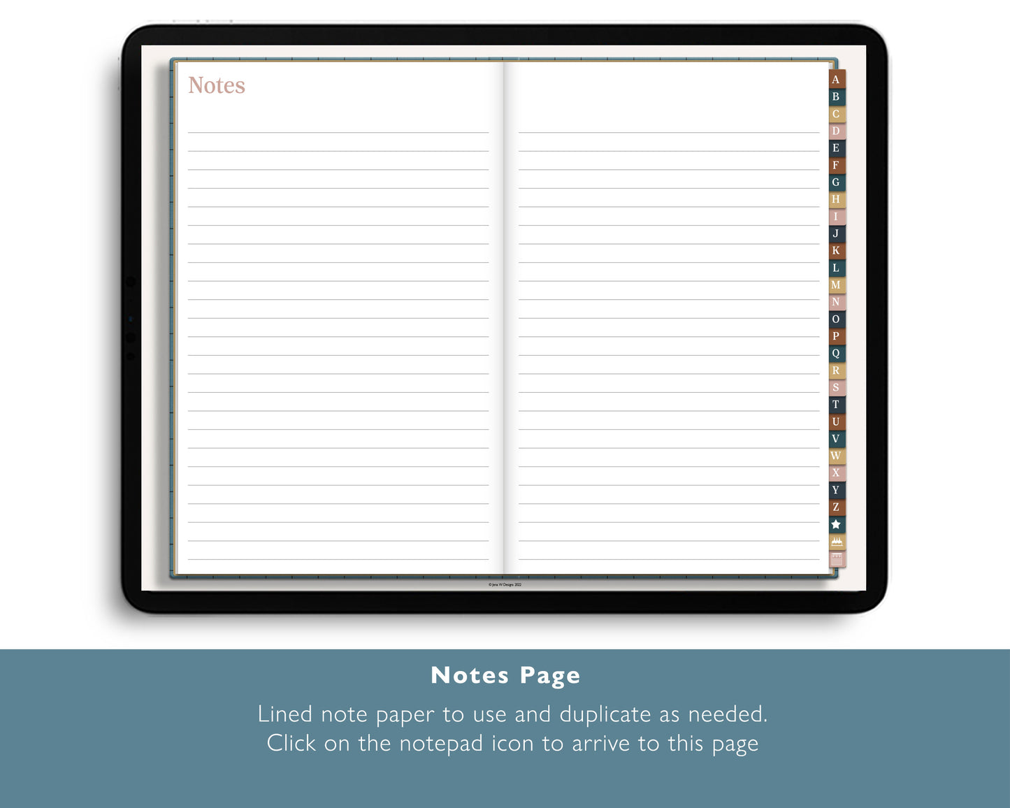 A-Z Digital Address Book | Realistic Landscape Contact Journal