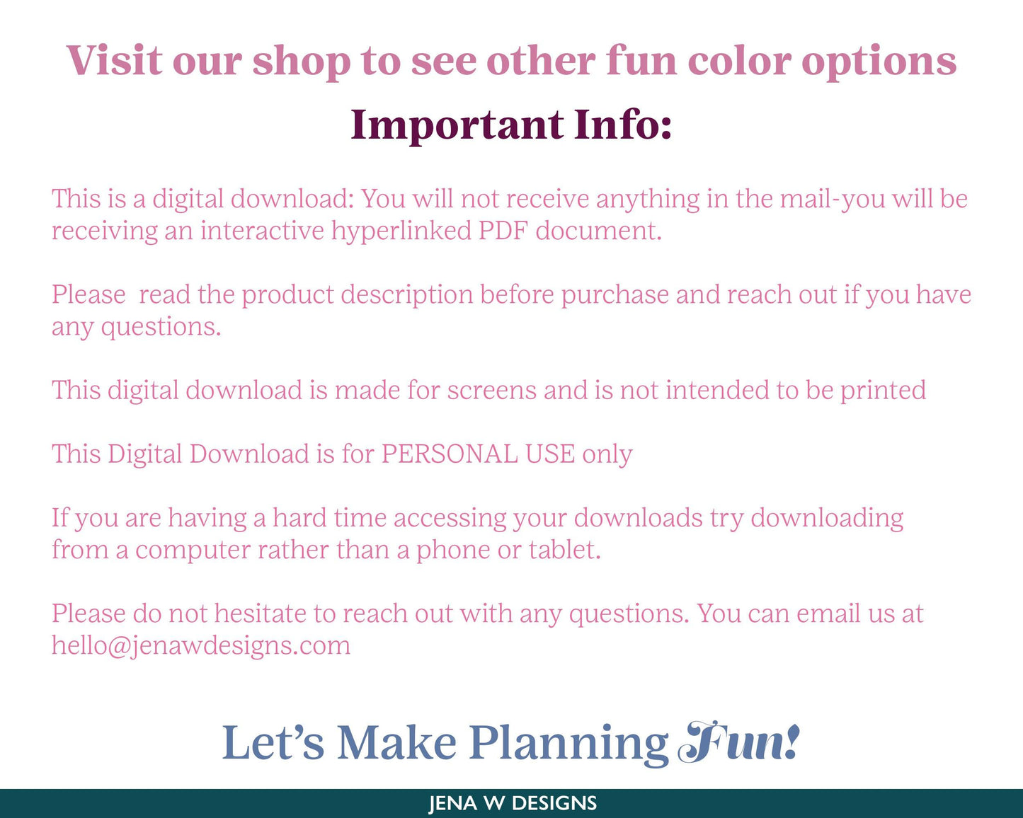 Digital Notebook | Landscape Color Pop - Jena W Designs