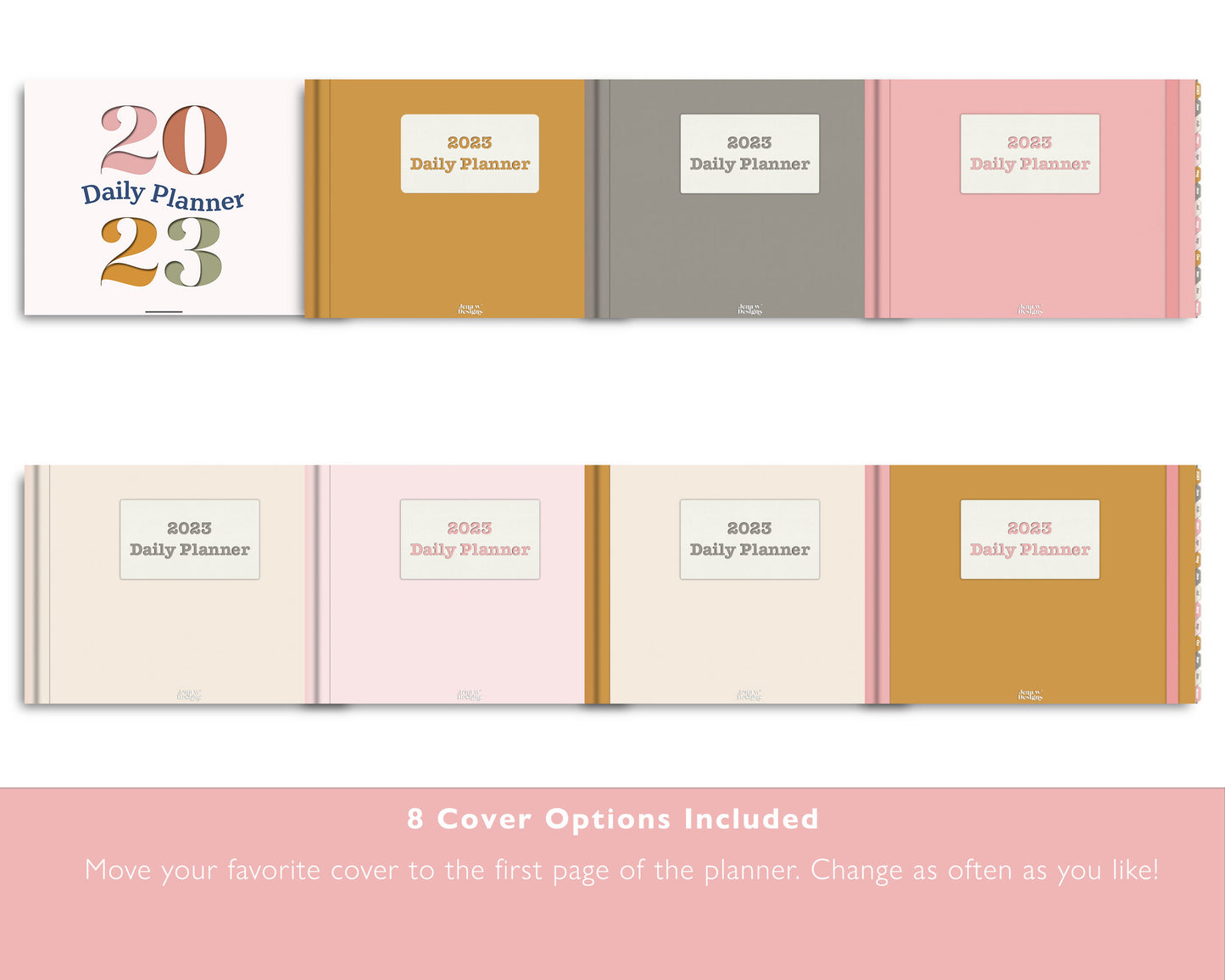 2023 Monthly + Weekly + Daily Digital Planner With 24 Custom Sections | Weekly Landscape Agenda