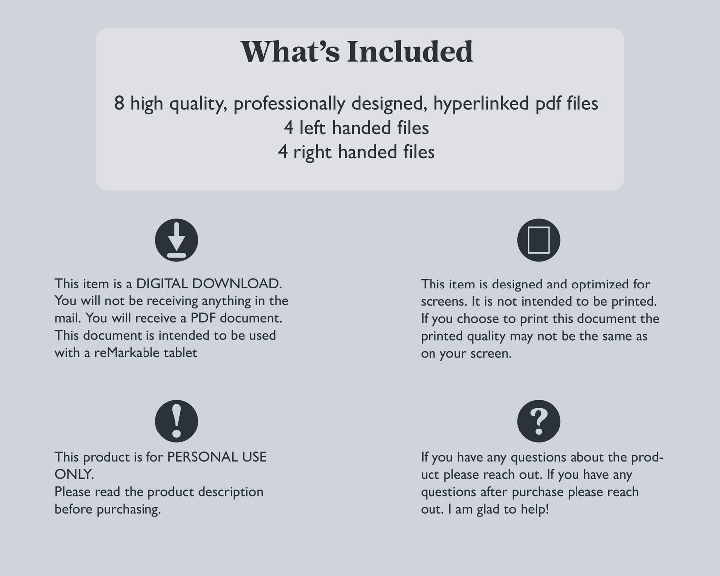365 Daily Five Year Digital Journal | for e-ink Devices