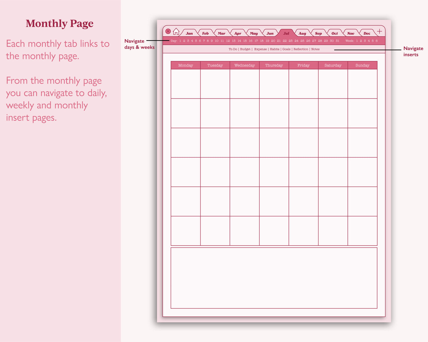 FREE Undated Daily Planner | Browser Aesthetic