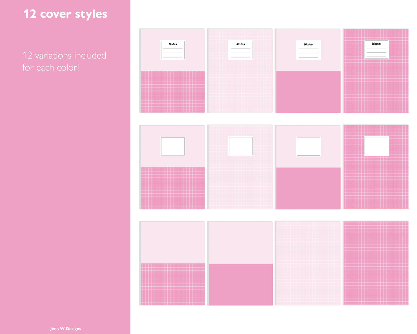 Digital Planner & Notebook Cover | 84 Covers | Vertical