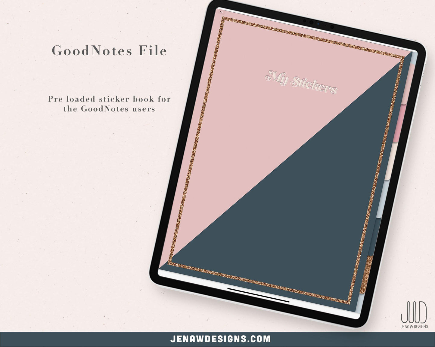 Neutral & Gold Digital Planner Stickers - Jena W Designs