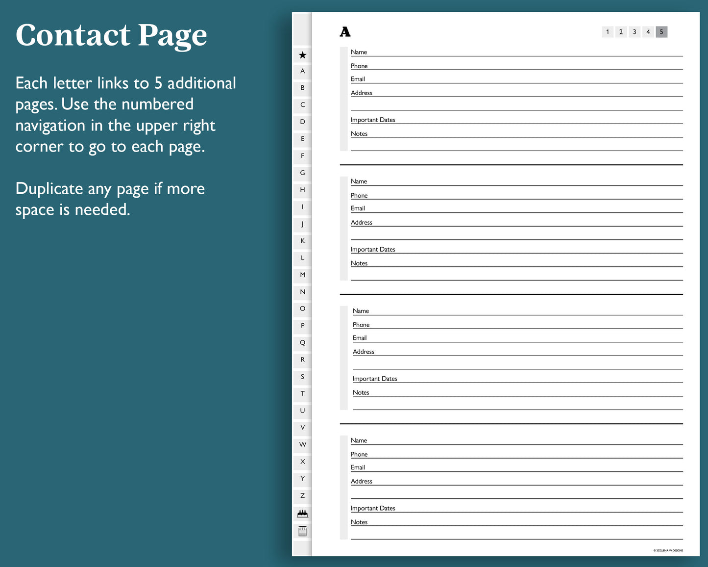 A-Z Address Book | for e-ink Devices