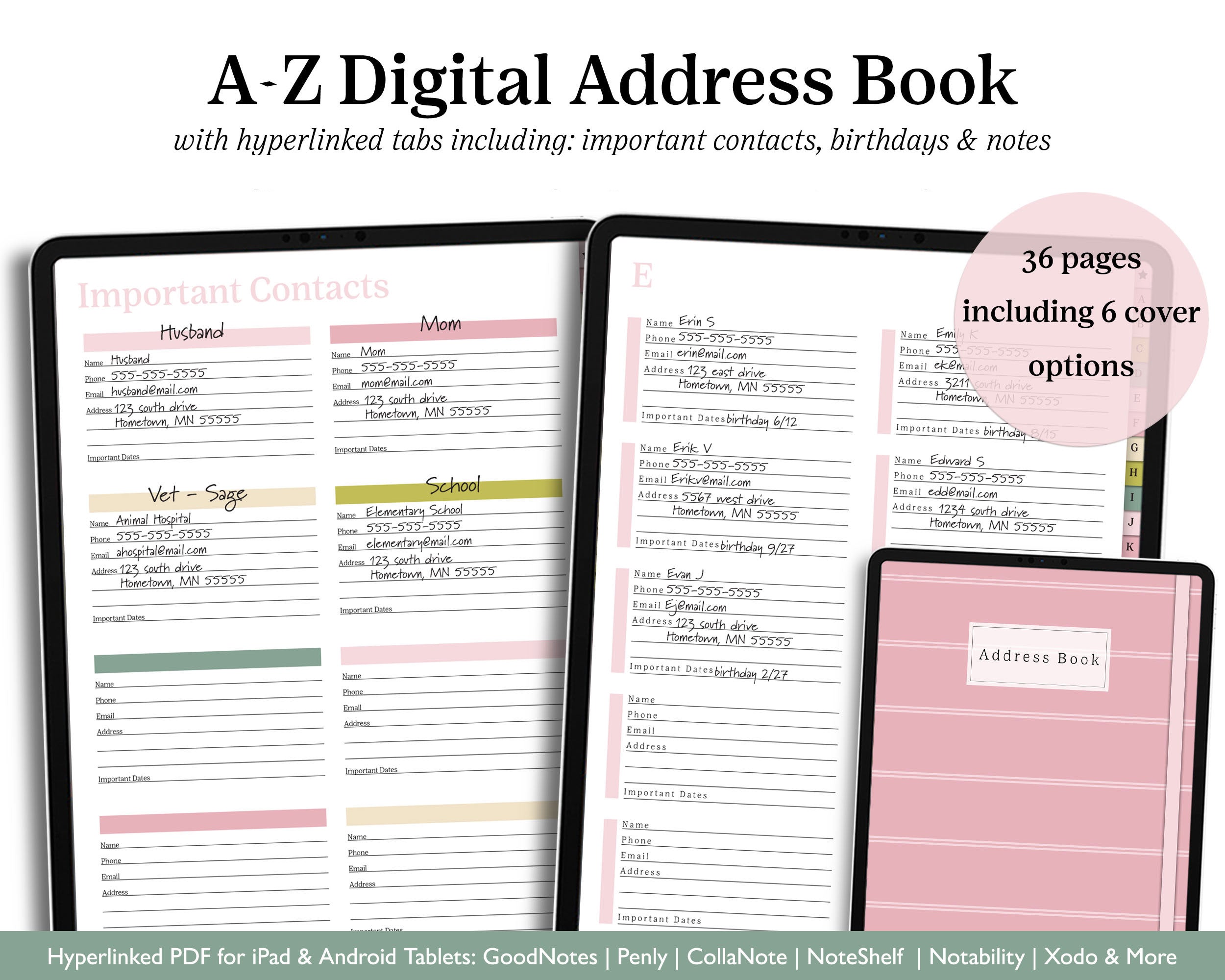 Printable Phone List Template  Address book template, Book