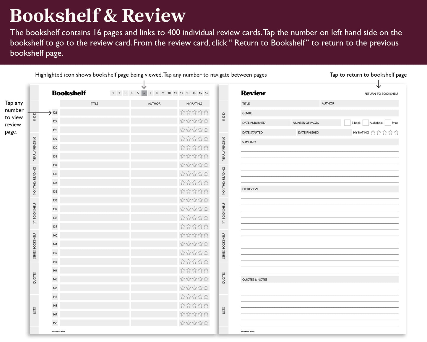 Reading Journal | for e-ink Devices