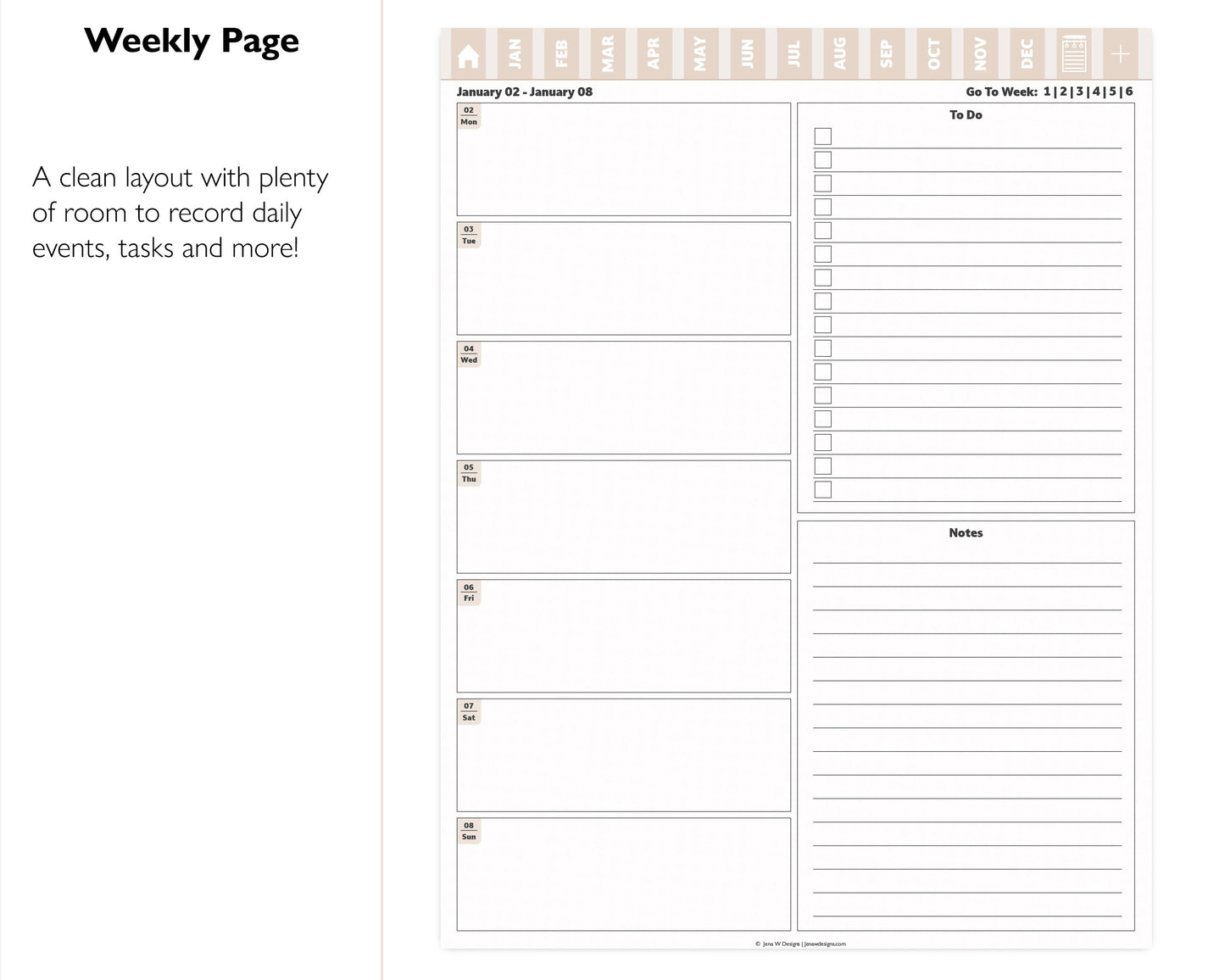 2023 Weekly Planner & 24 Subject Notebook - Playful Collection