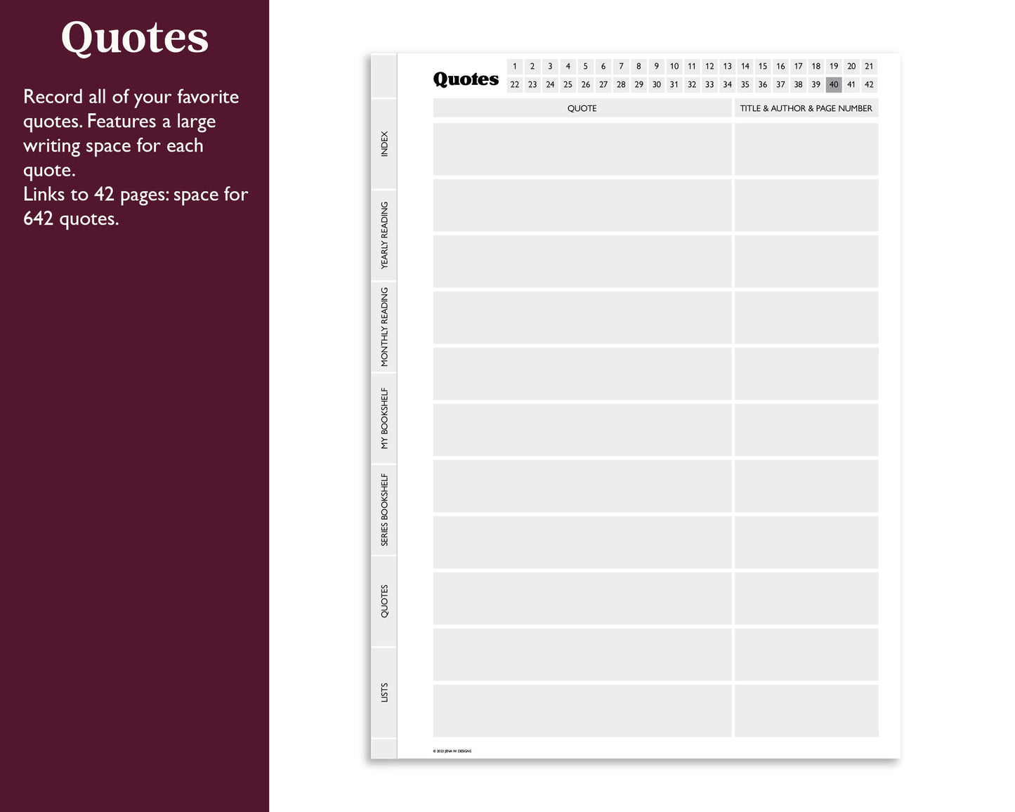 Reading Journal | for e-ink Devices
