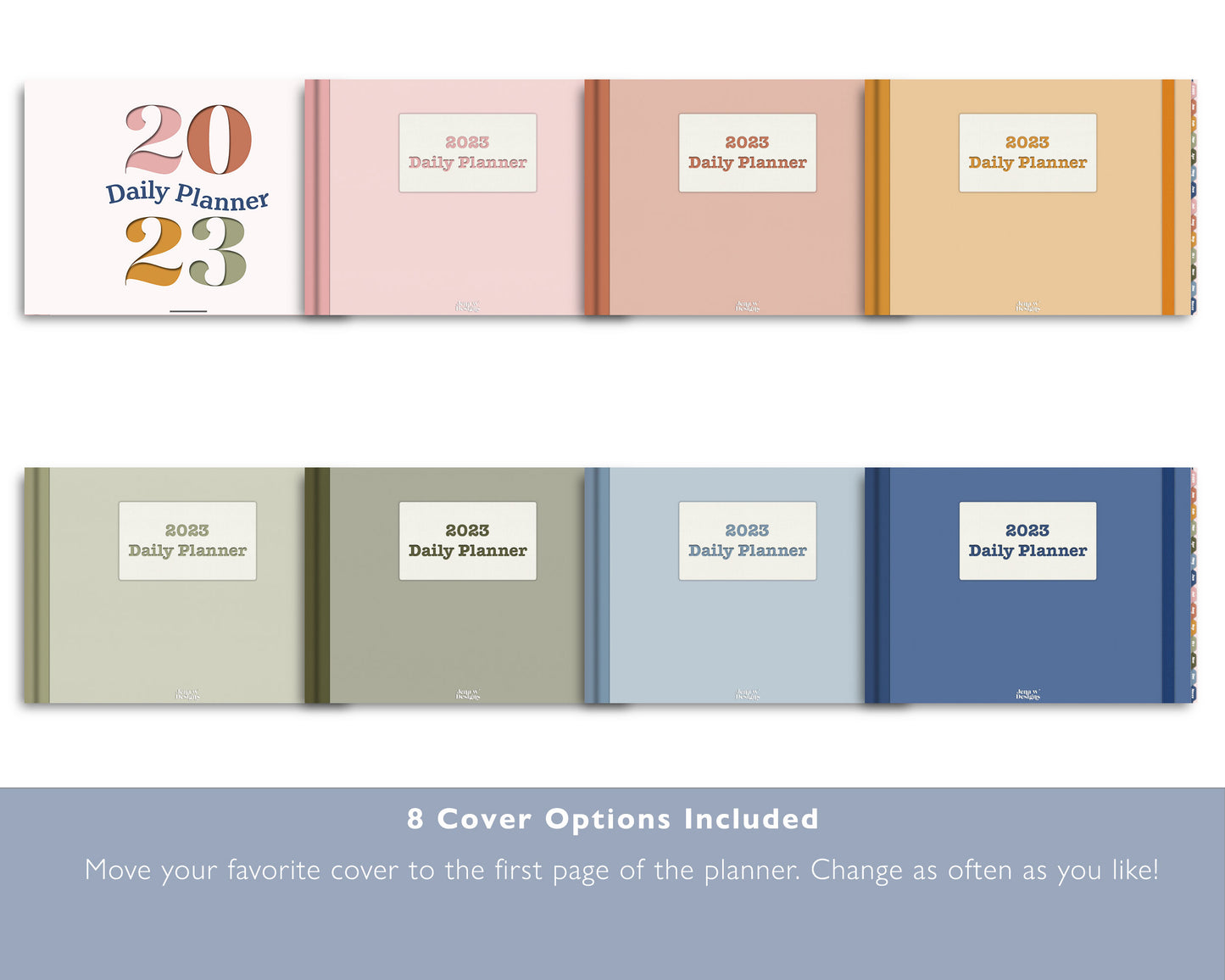 2023 Monthly + Weekly + Daily Digital Planner With 24 Custom Sections | Weekly Landscape Agenda