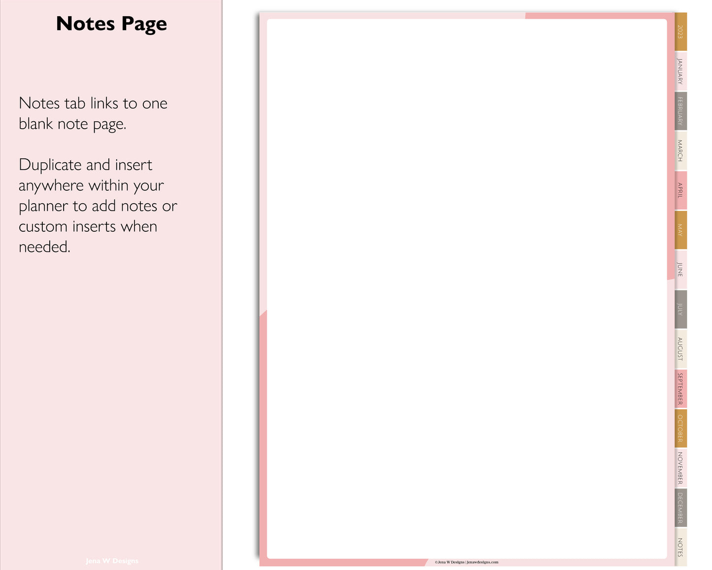 2023 Minimal Modern Daily Planner | Simple Digital Planner | Vertical