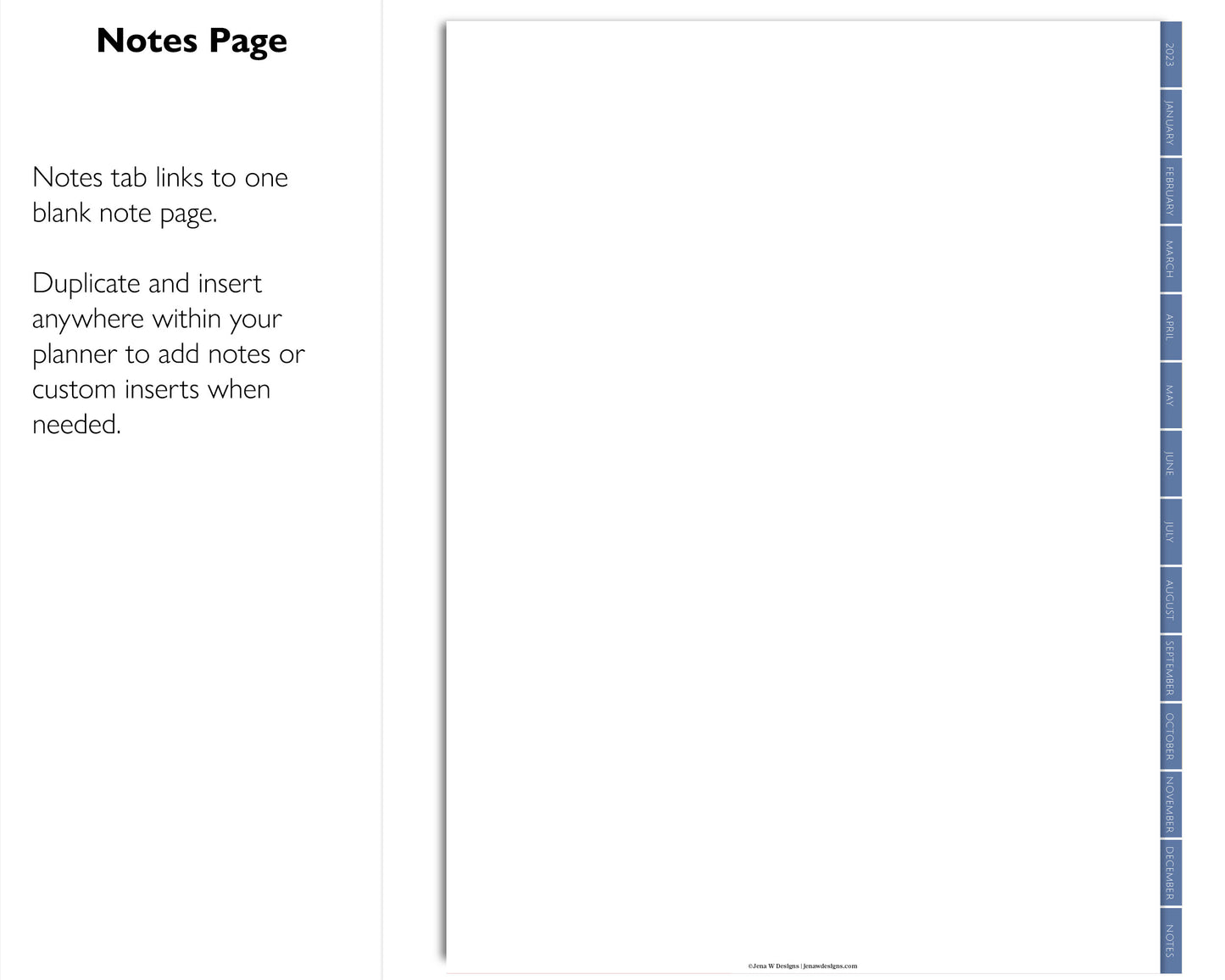 2023 Minimal Modern Weekly Planner | Simple Digital Planner | Vertical