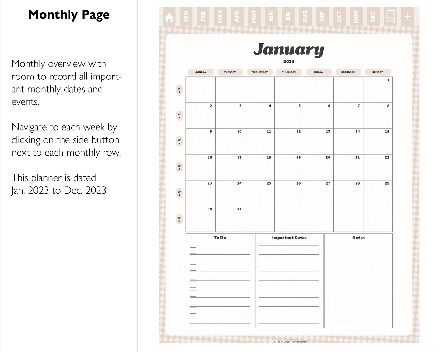 2023 Weekly Planner & 24 Subject Notebook - Playful Collection