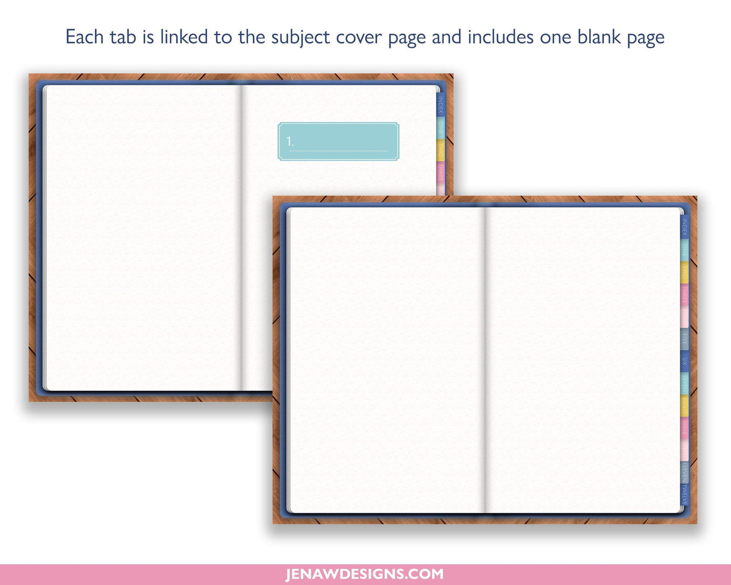 12 Subject Notebook | Landscape - Jena W Designs