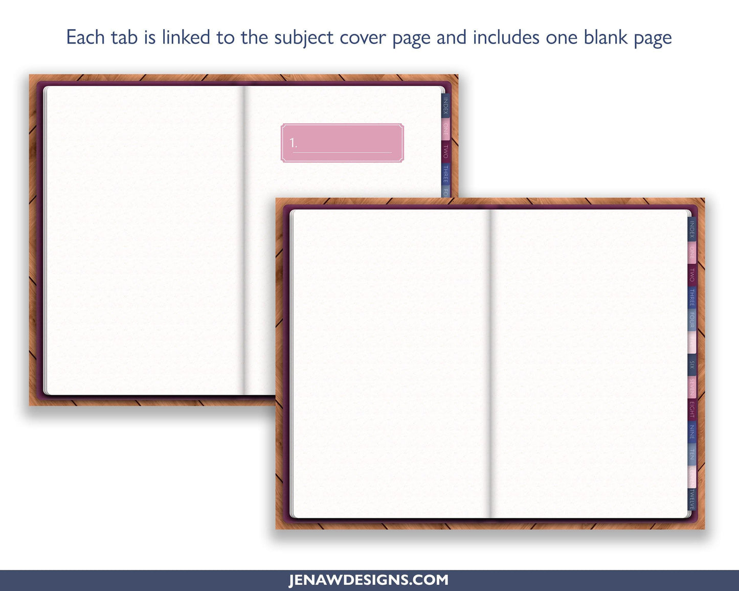 12 Subject Notebook | Landscape - Jena W Designs