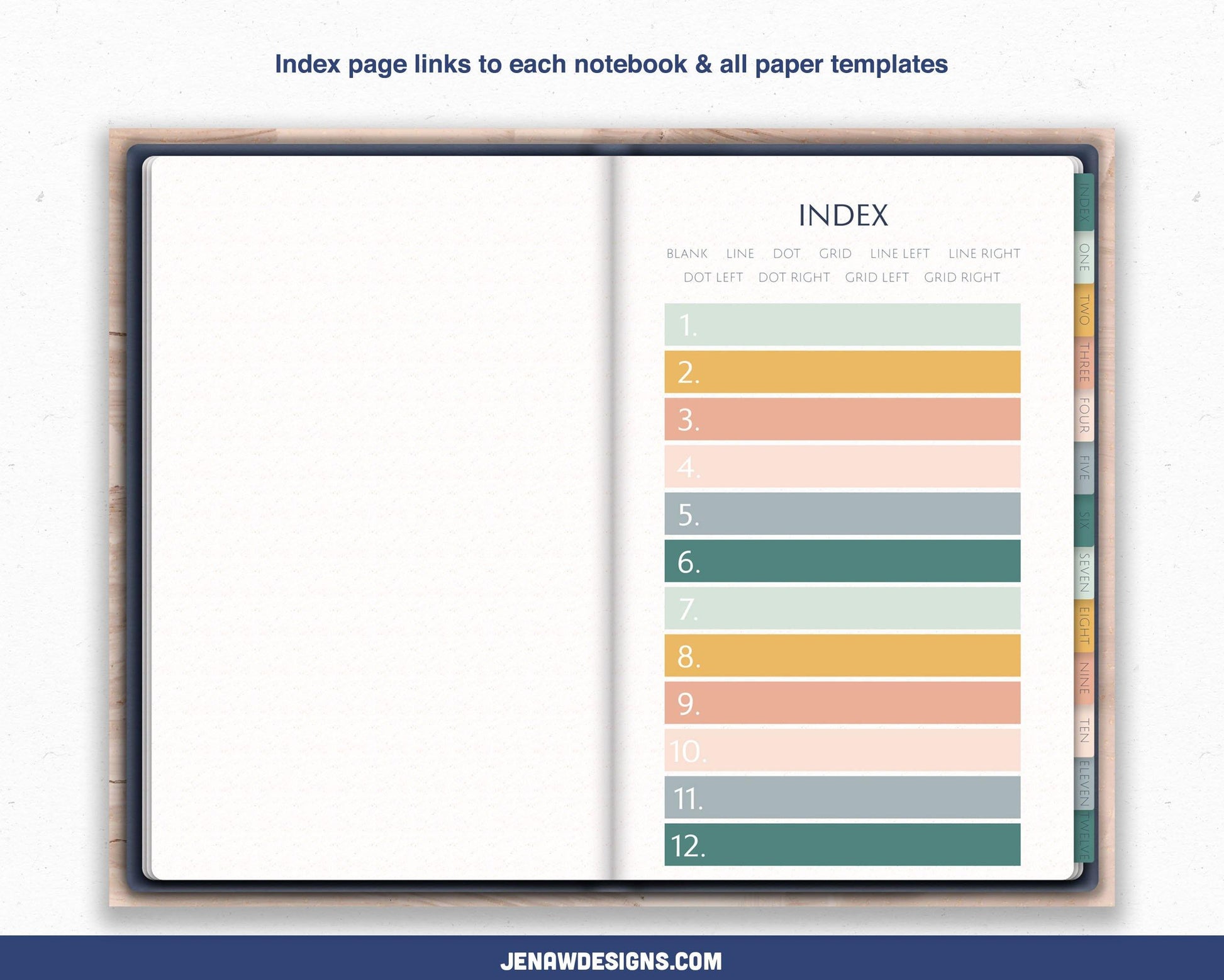 12 Subject Notebook | Landscape - Jena W Designs