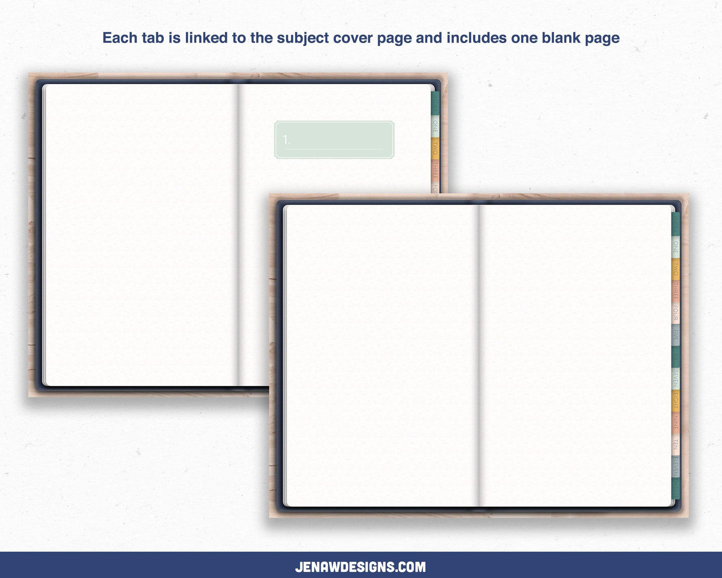 12 Subject Notebook | Landscape - Jena W Designs