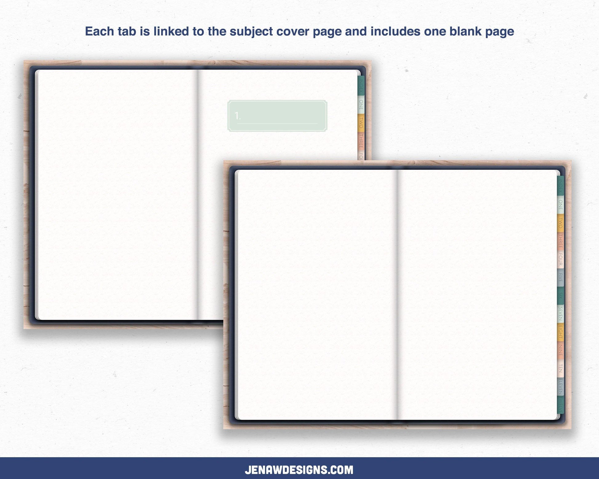 12 Subject Notebook | Landscape - Jena W Designs