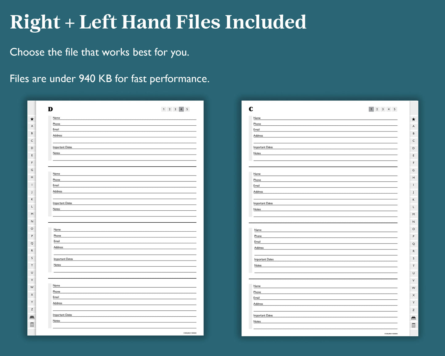A-Z Address Book | for e-ink Devices
