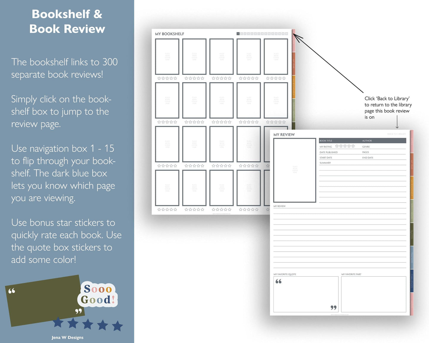 Digital Reading Journal - Jena W Designs