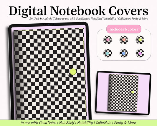 Realistic Digital Planner & Notebook Cover | 12 Covers | Portrait & Landscape