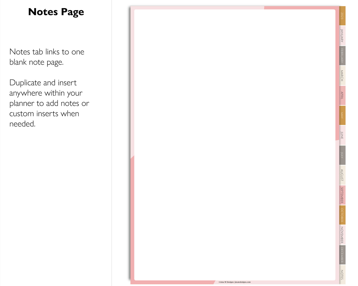 2023 Minimal Modern Weekly Planner | Simple Digital Planner | Vertical