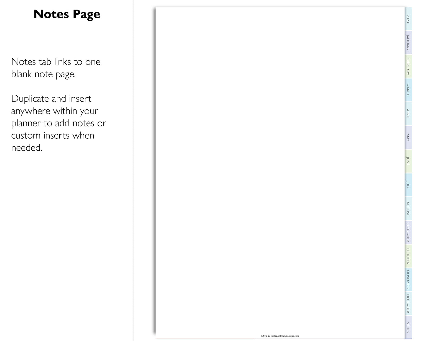 2023 Minimal Modern Weekly Planner | Simple Digital Planner | Vertical