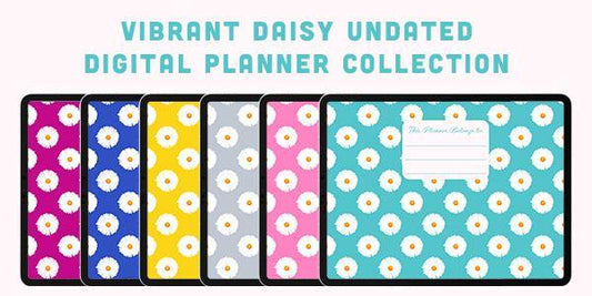 NEW!! Undated Digital Planner Collection: Vibrant Daisy - Jena W Designs