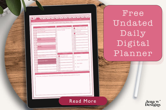 Free Undated Daily Digital Planner | Browser Aesthetic