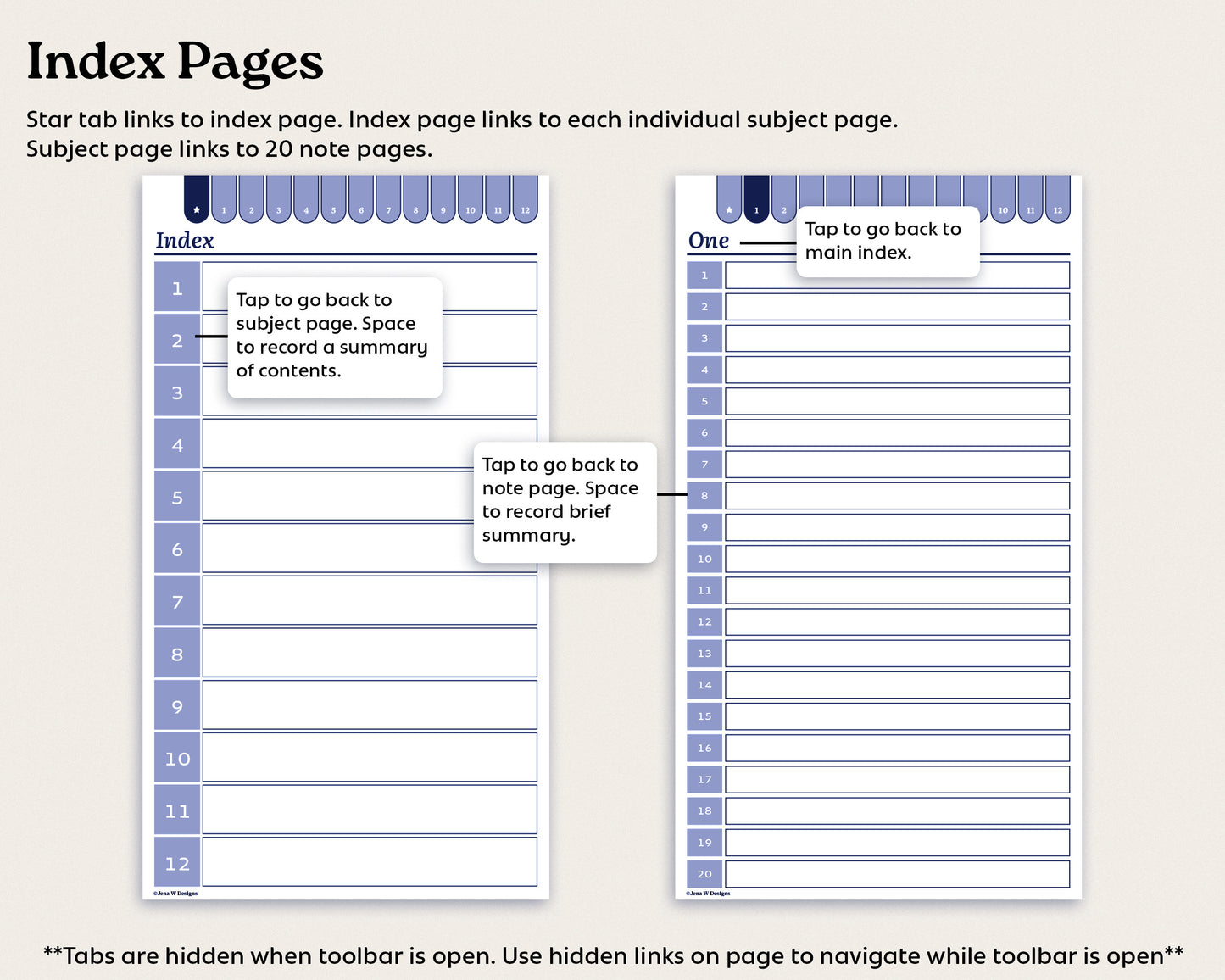 12 Subject Notebook | for reMarkable Paper Pro Move